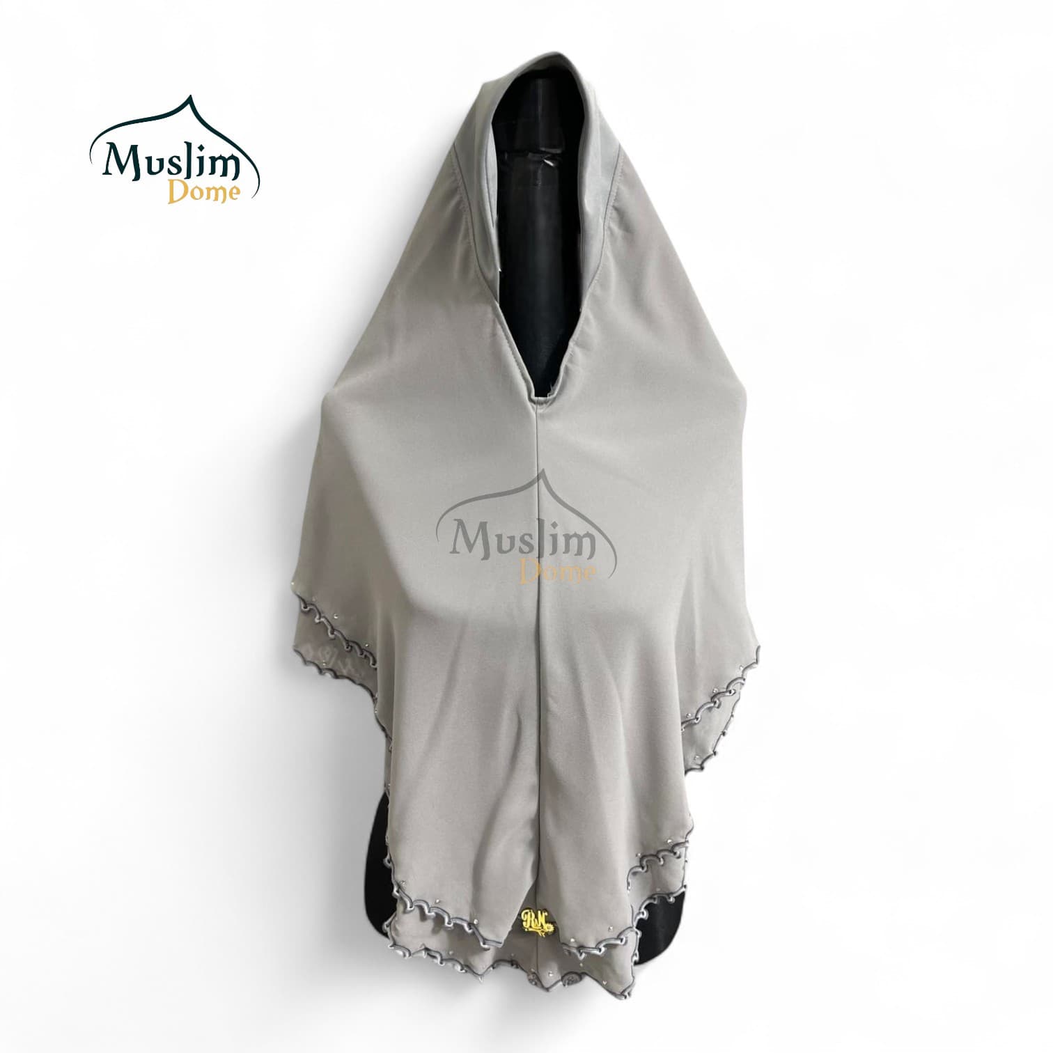 Double Layer Lease Ready Hijab – Ash (Malaysian Imported)