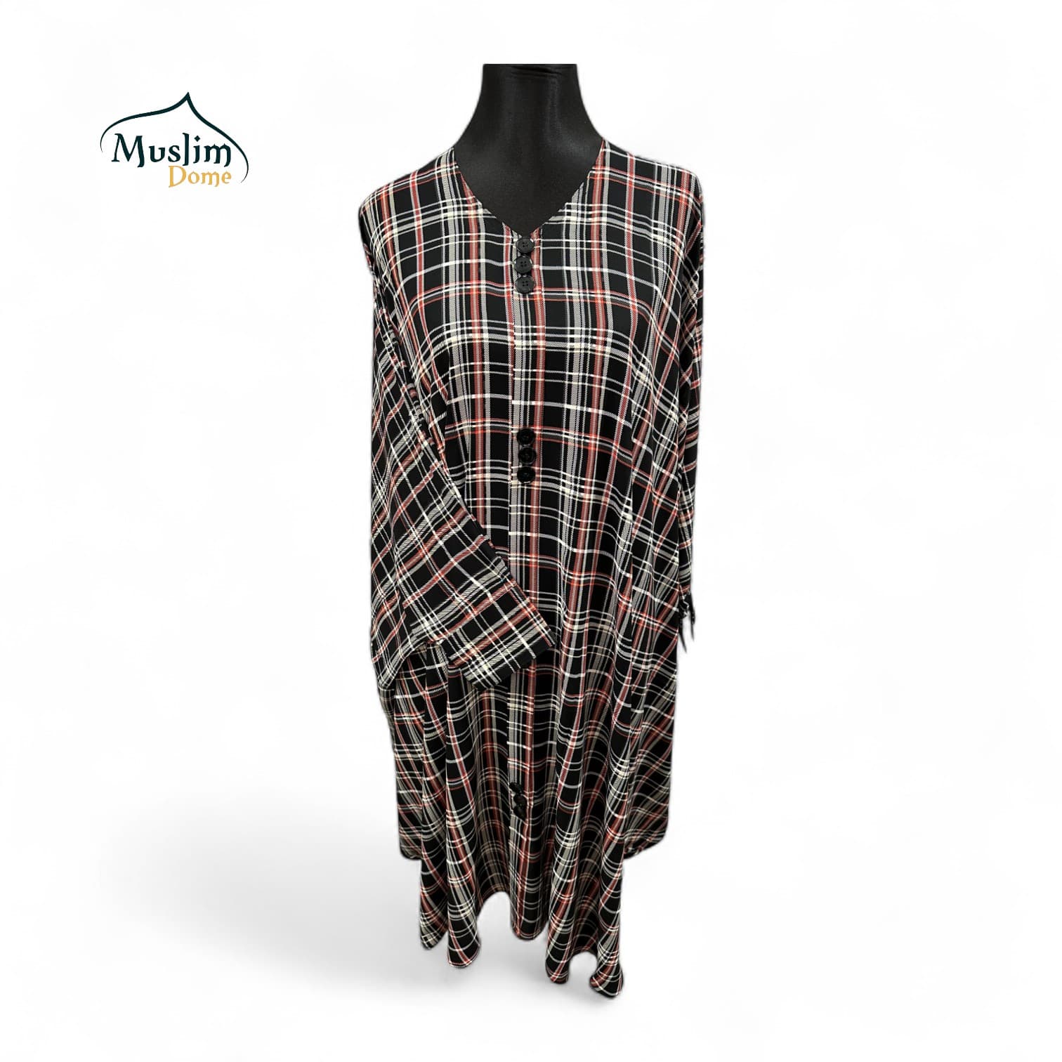 Abaya – Black Burberry Pattern