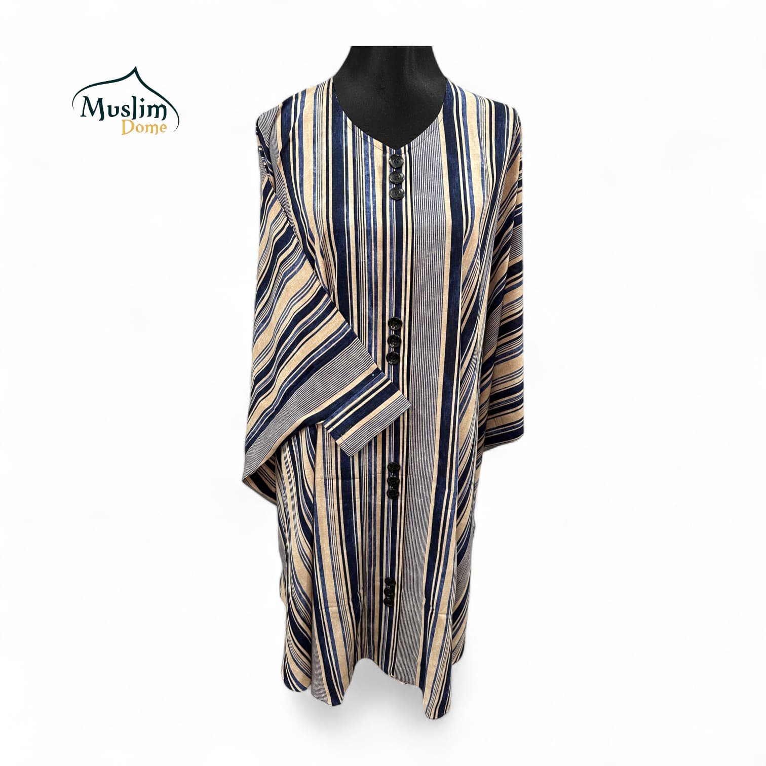 Abaya – Blue Stripe Burberry Pattern