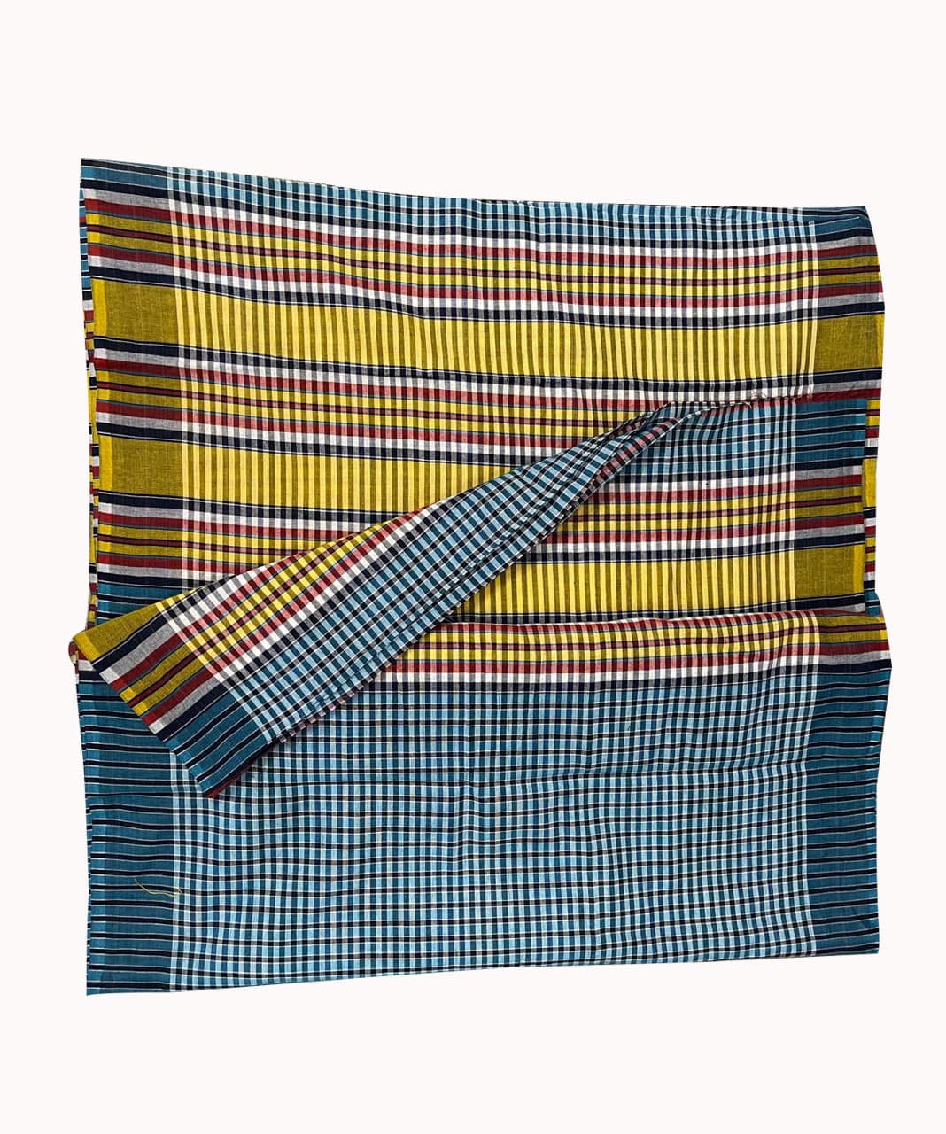 Toweling / Gamsa – Multi Color Check (Blue), Size 72" x 32"