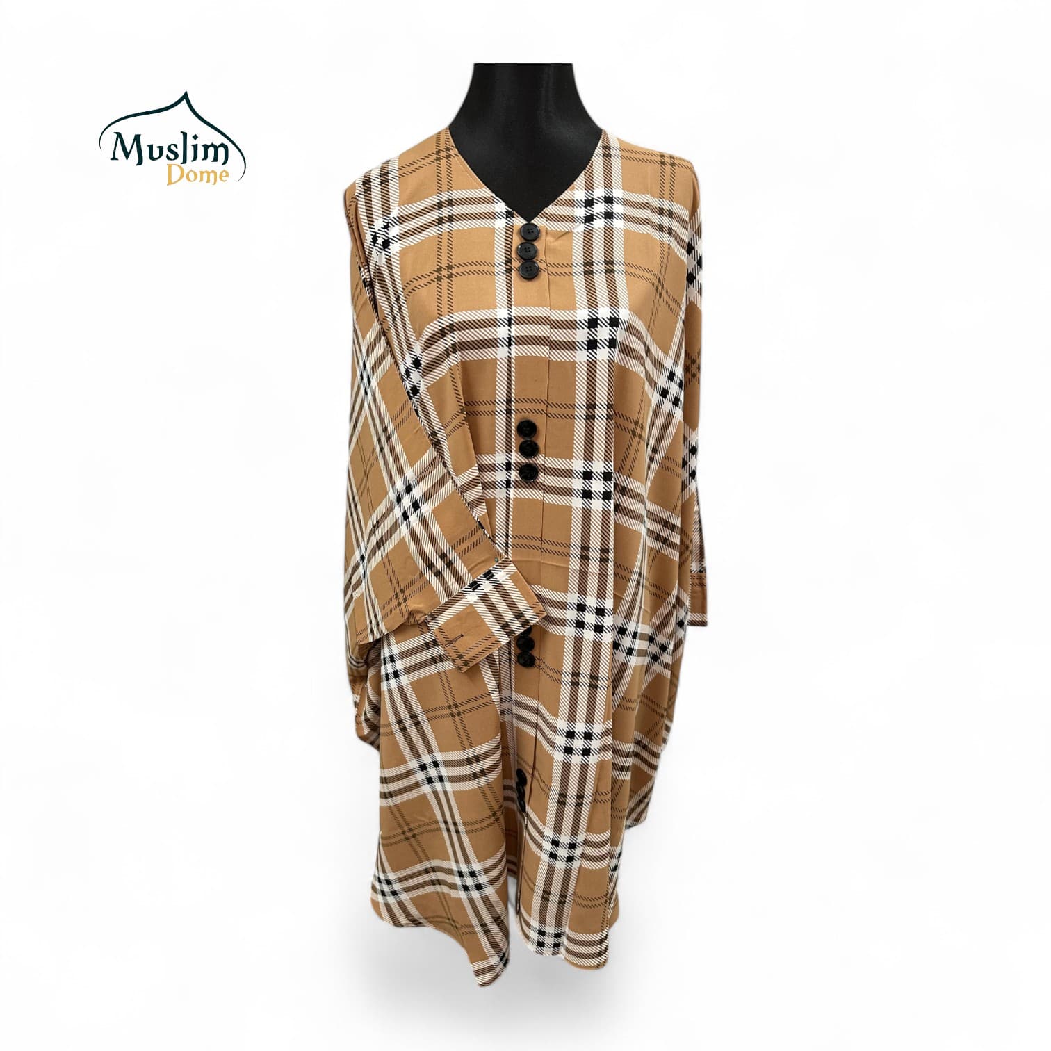 Abaya – Corn Color Burberry Pattern