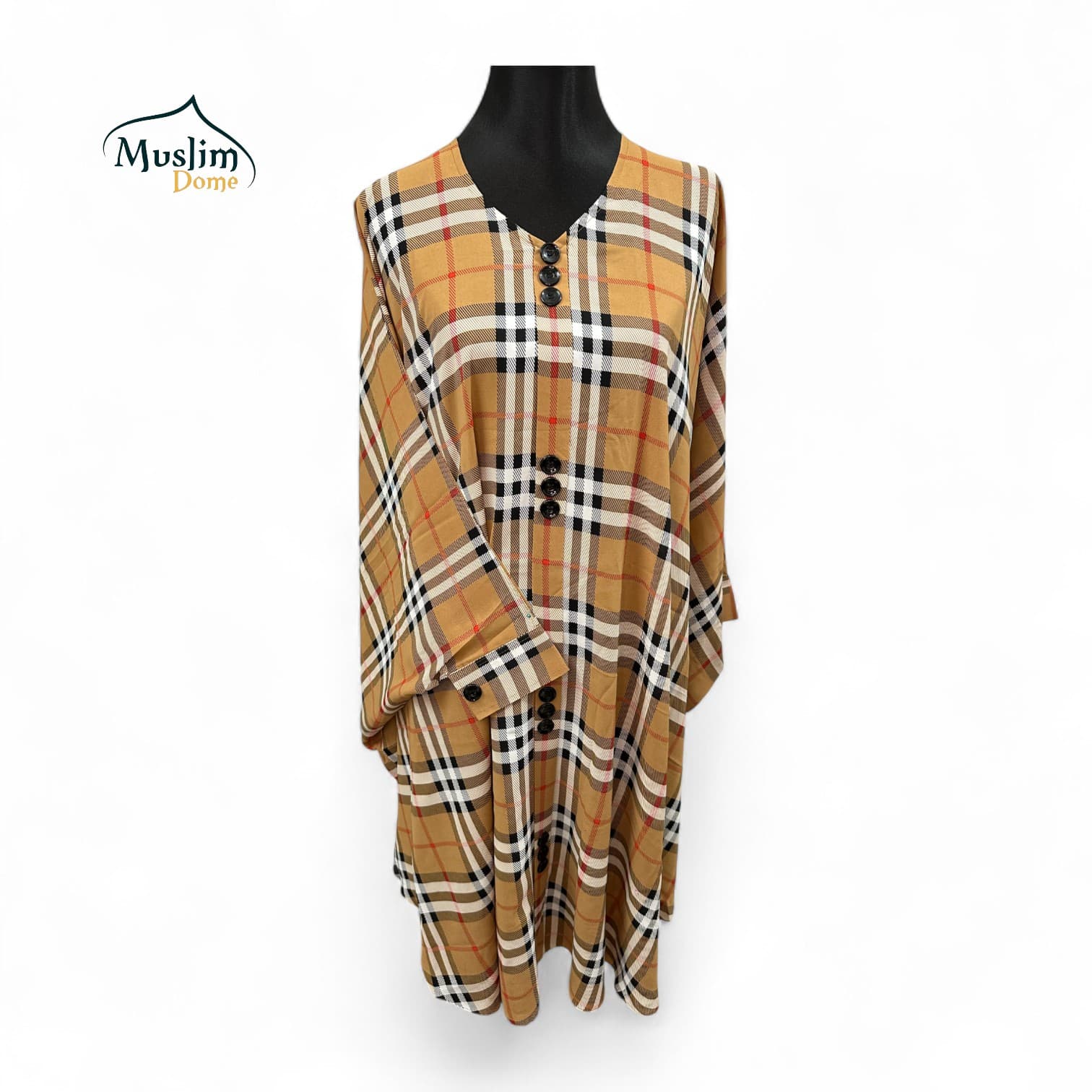 Abaya – Golden Burberry Pattern