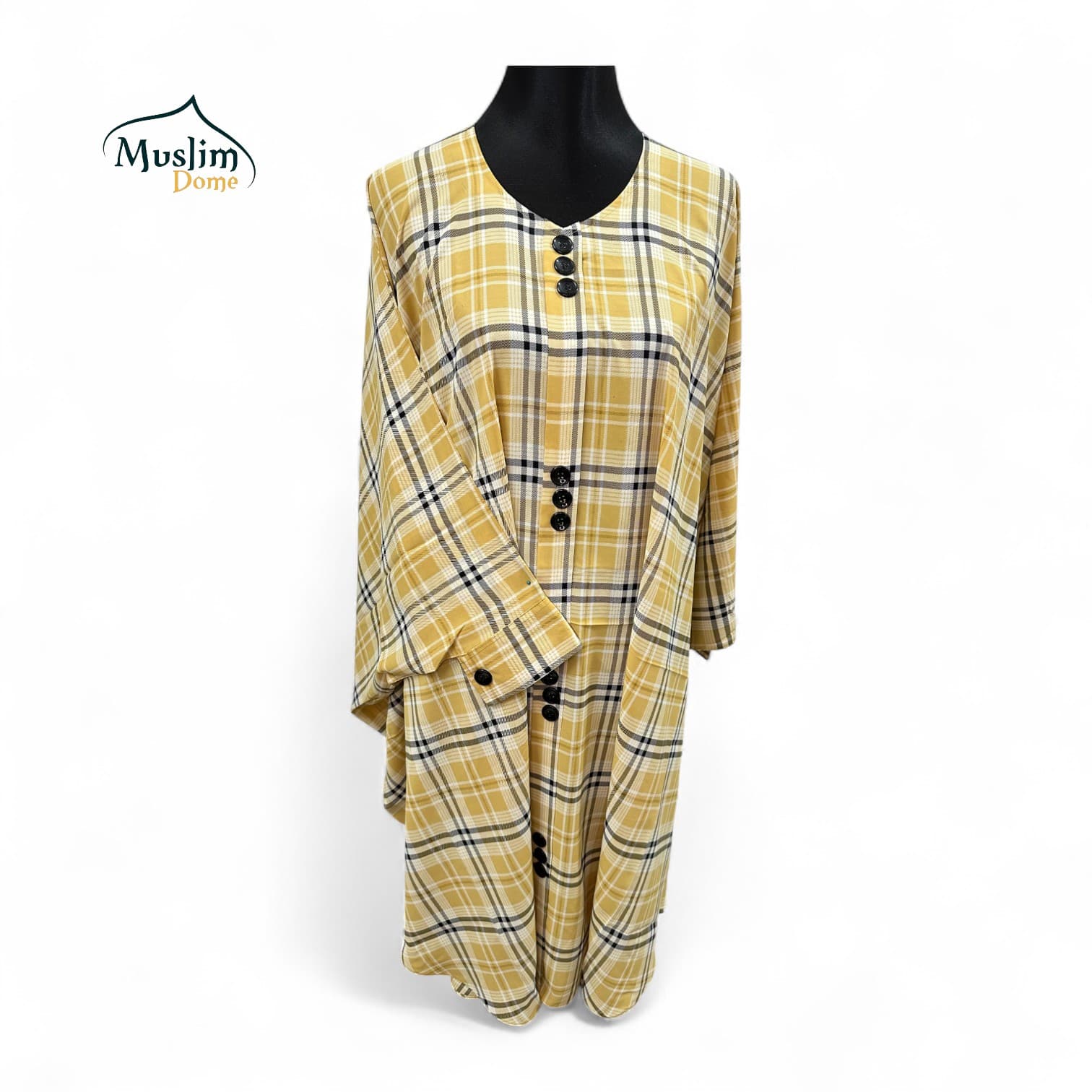 Abaya – Light Golden Deep Corn Burberry Pattern