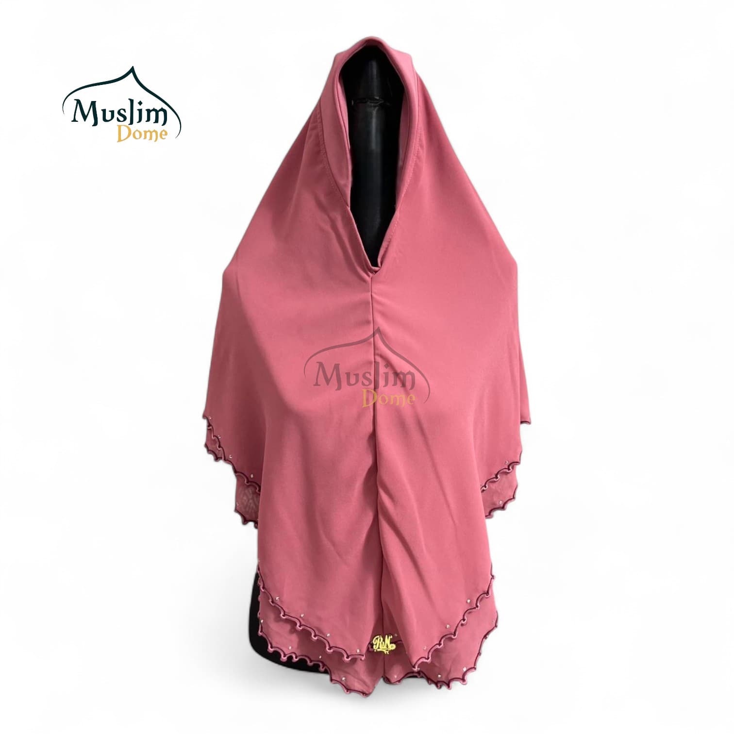 Double Layer Lease Ready Hijab – Pink (Malaysian Imported)