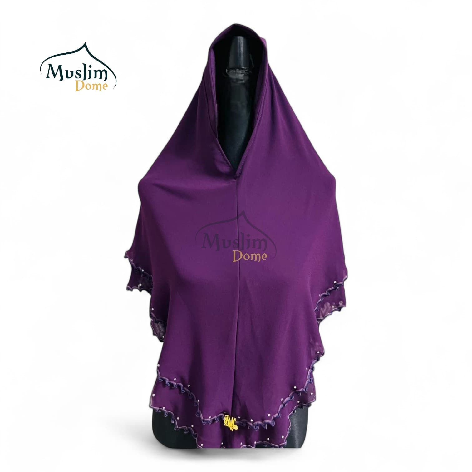 Double Layer Lease Ready Hijab – Purple (Malaysian Imported)