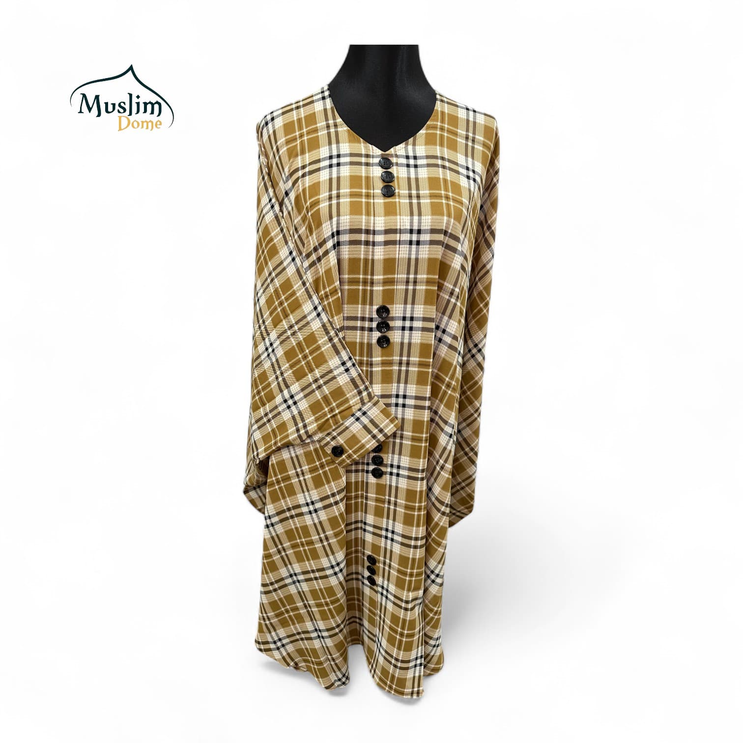 Abaya – Yellow Burberry Pattern