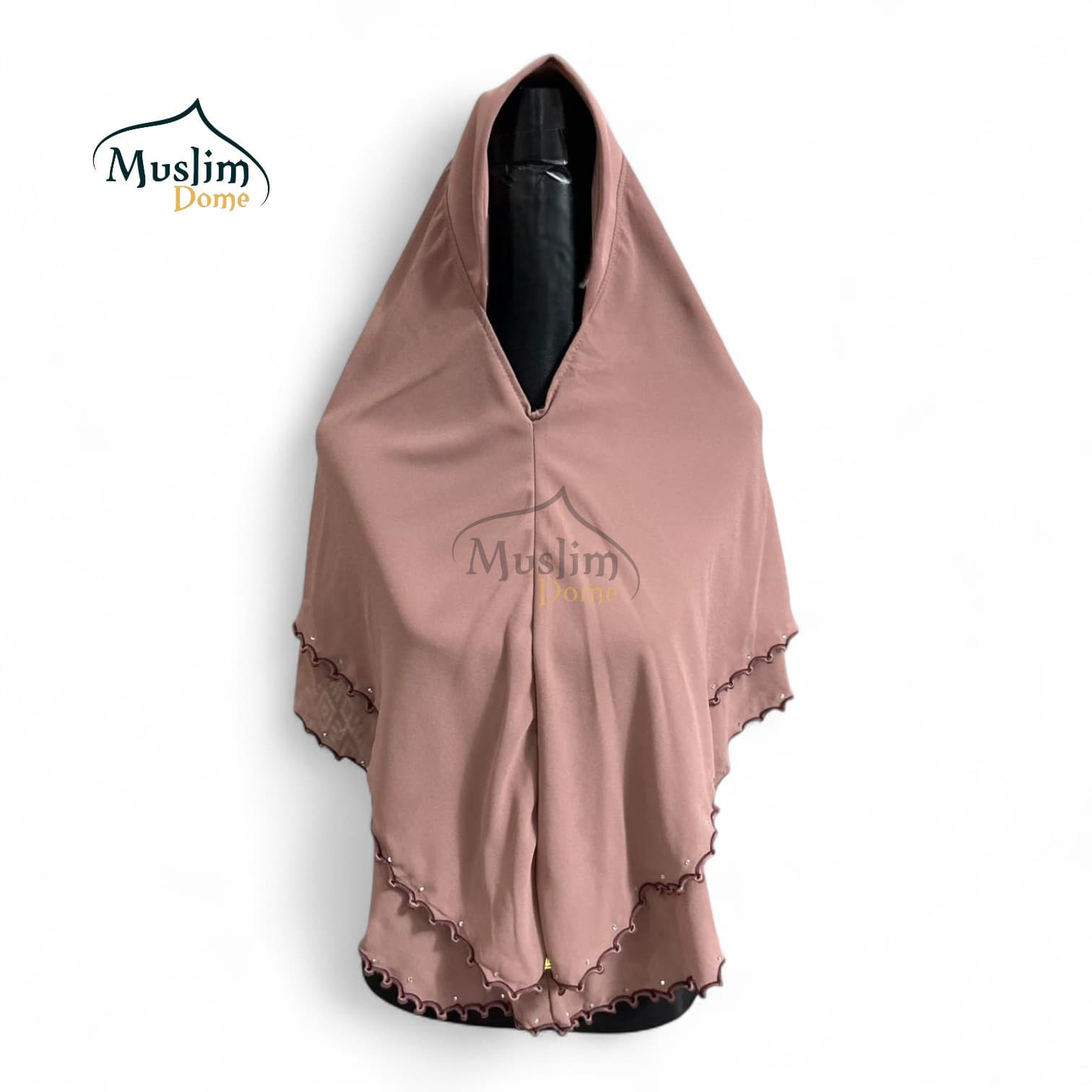 Double Layer Lease Ready Hijab – Old Rose (Malaysian Imported)